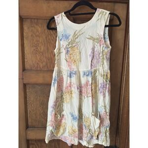 Vintage 90's Betsey Johnson Spring Floral Dress Tie Back Mini M